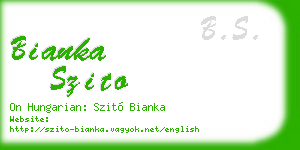bianka szito business card